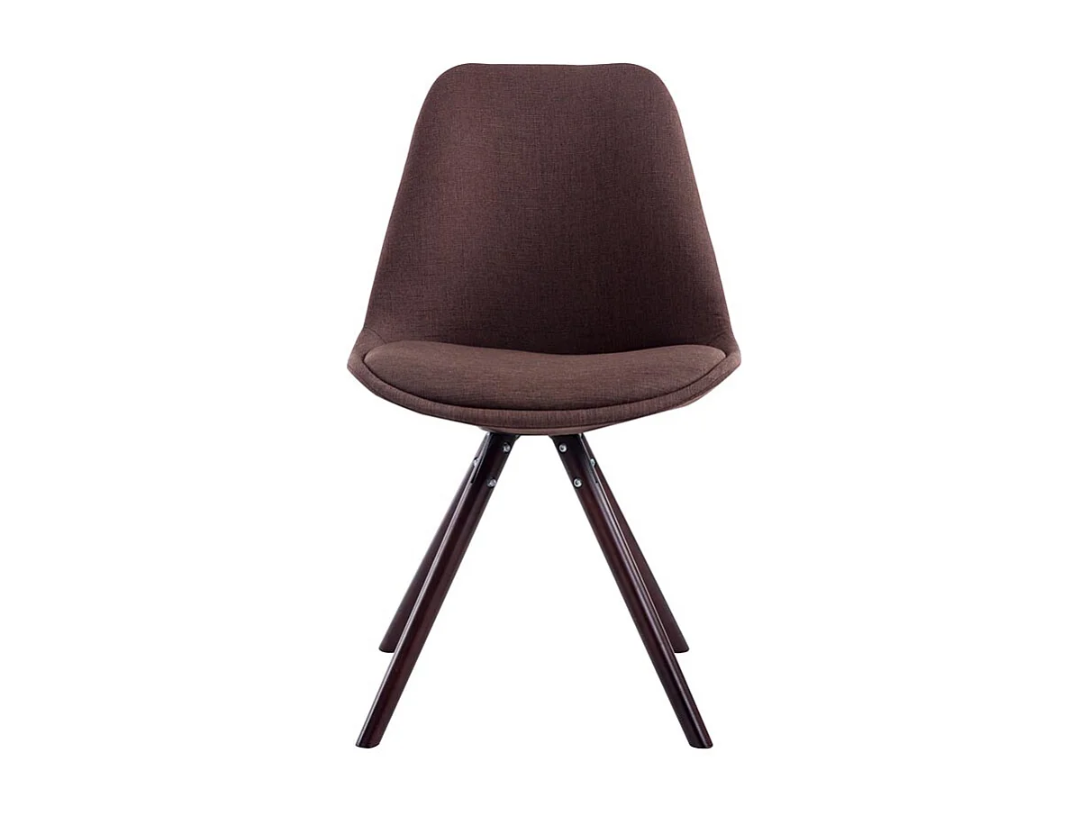 chaise salle à manger - Tissu & Cappuccino - Marron - Toulouse