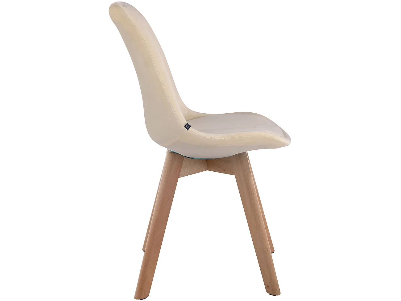 Lot de 4  chaise salle à manger - Velours & Nature - Crème - Borneo V2