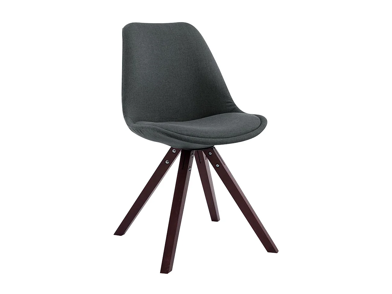 chaise salle à manger - Tissu & Bois - Gris foncé - Toulouse