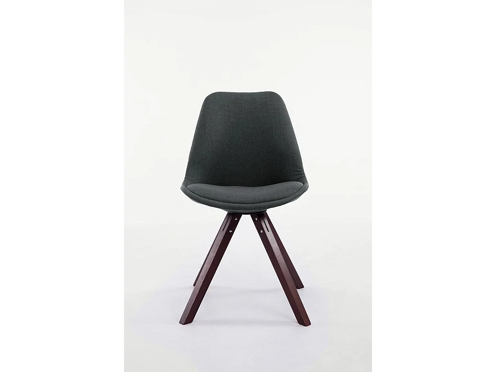 chaise salle à manger - Tissu & Bois - Gris foncé - Toulouse