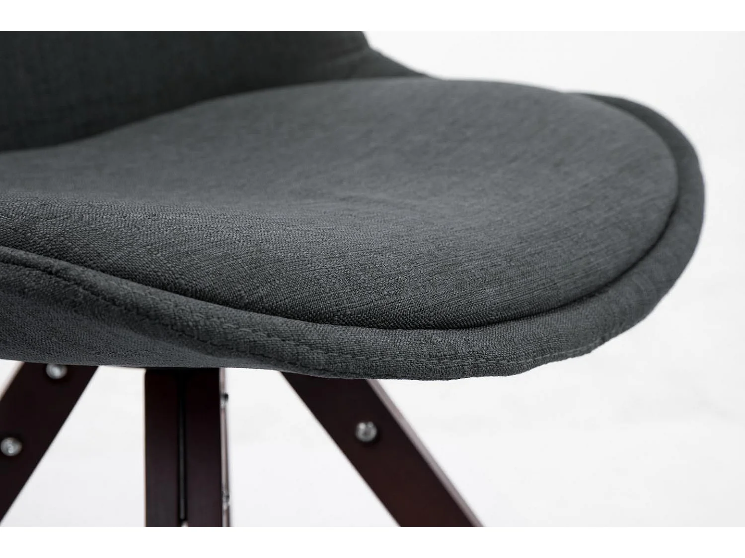 chaise salle à manger - Tissu & Bois - Gris foncé - Toulouse