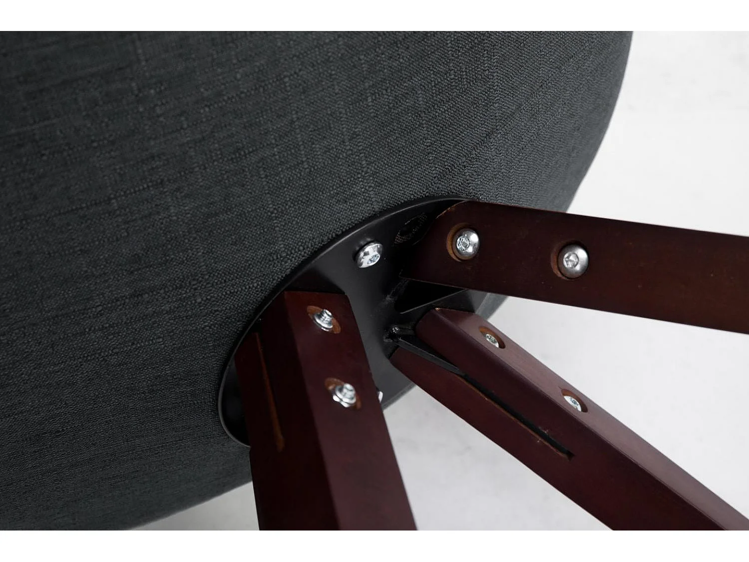 chaise salle à manger - Tissu & Bois - Gris foncé - Toulouse