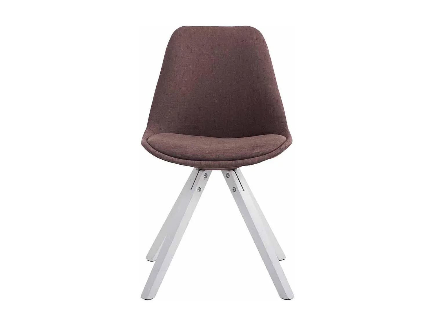 chaise salle à manger - Tissu & Blanc - Marron - Toulouse