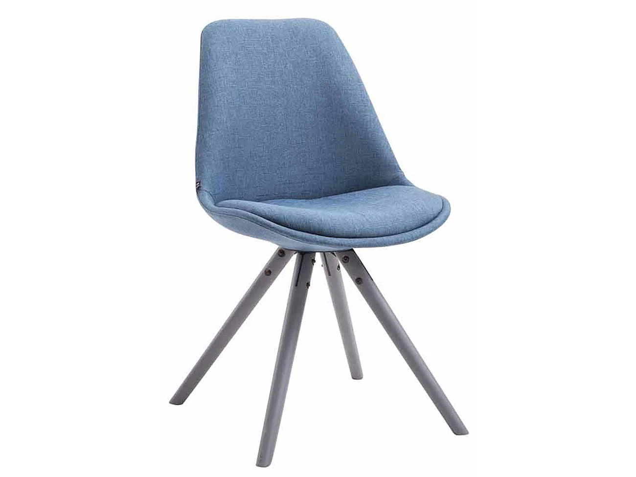 chaise salle à manger - Tissu & Bois - Bleu - Toulouse