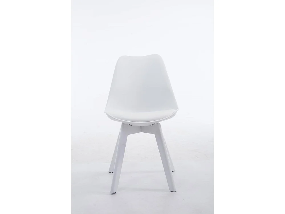 Eetkamerstoelen - Kunstleer & wit - wit - Borneo V2