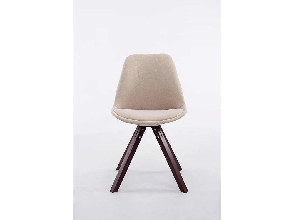 chaise salle à manger - Tissu & Bois - Crème - Toulouse