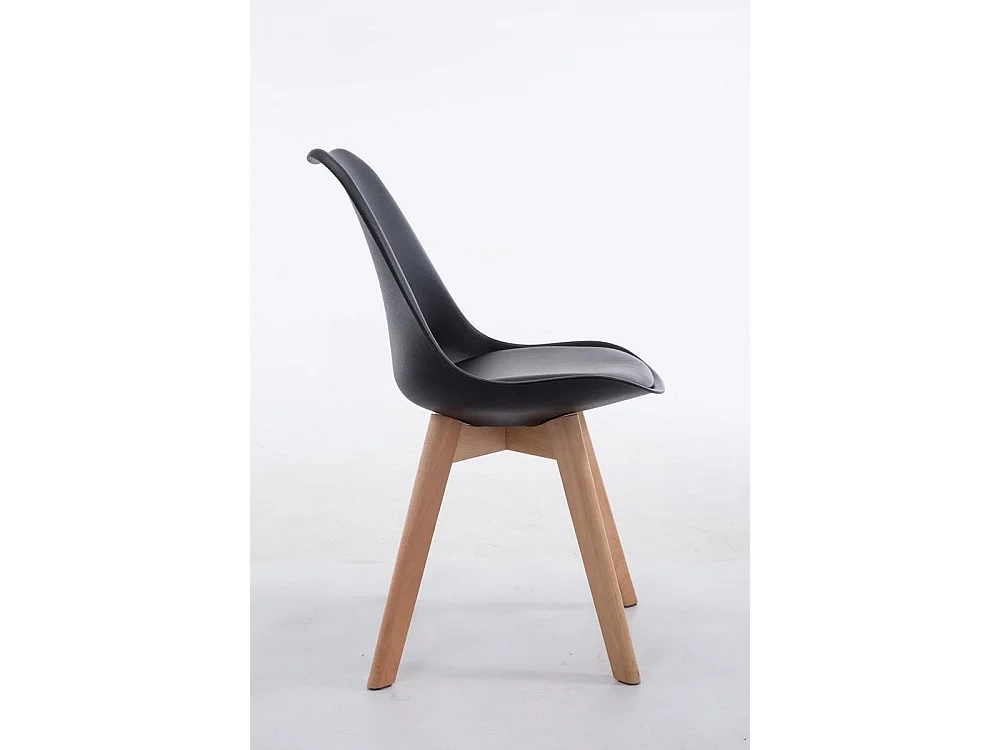 Eetkamerstoelen - Kunstleer & natura - zwart - Borneo V2