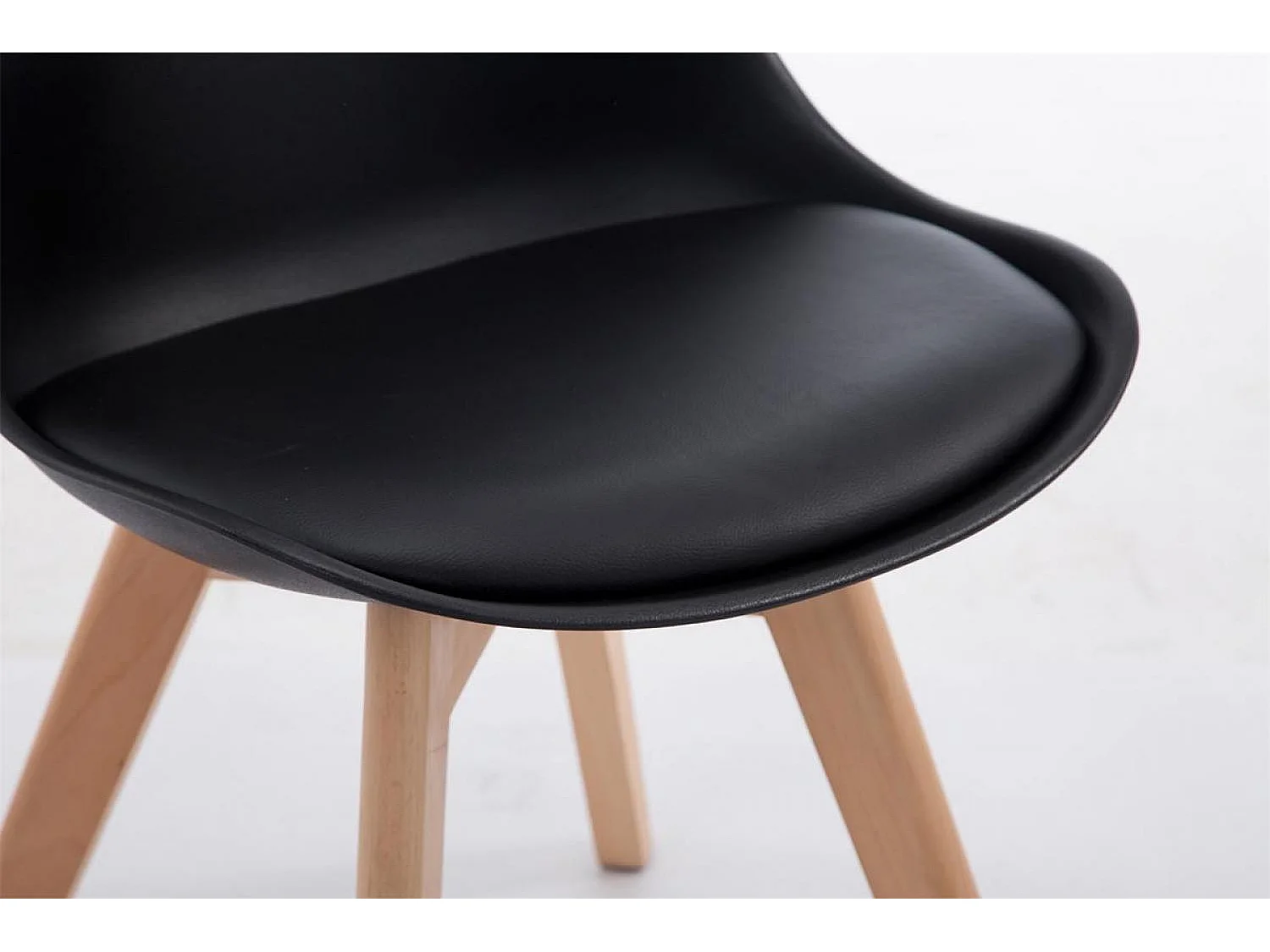 Eetkamerstoelen - Kunstleer & natura - zwart - Borneo V2