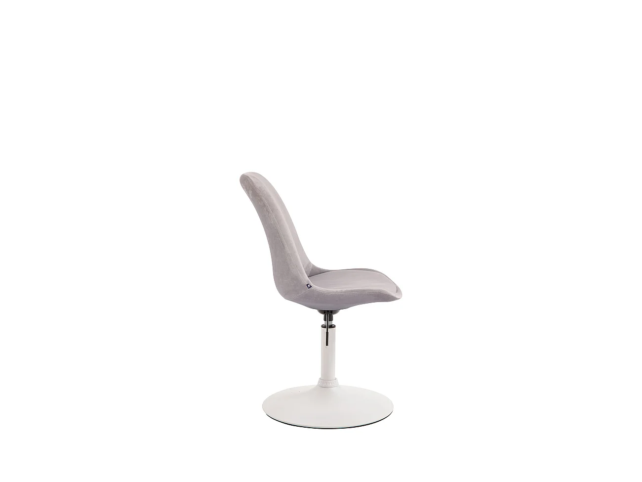 chaise salle à manger - Velours & Blanc - Gris - Maverick