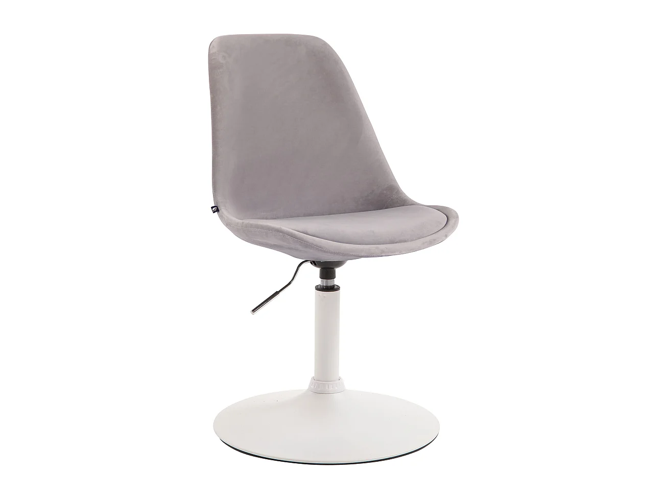 chaise salle à manger - Velours & Blanc - Gris - Maverick