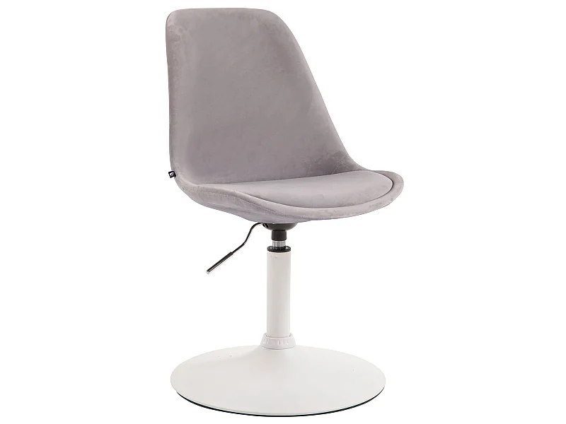 chaise salle à manger - Velours & Blanc - Gris - Maverick