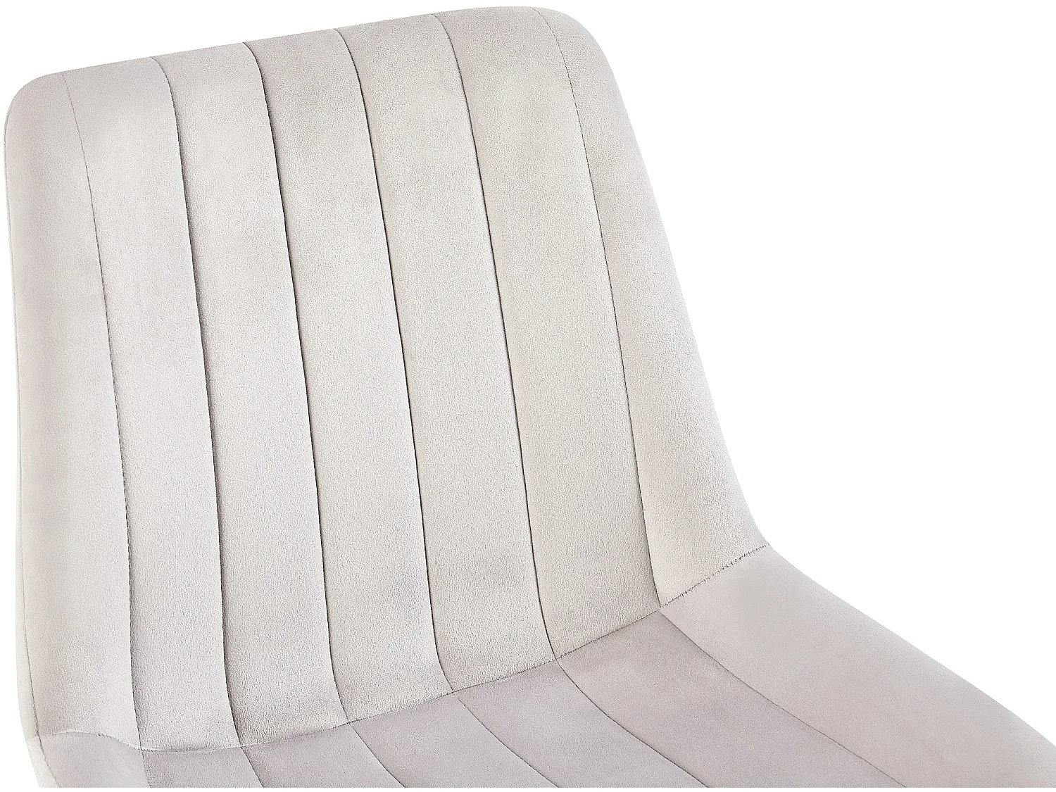 chaise salle à manger - Velours & Blanc - Gris clair - Rahden