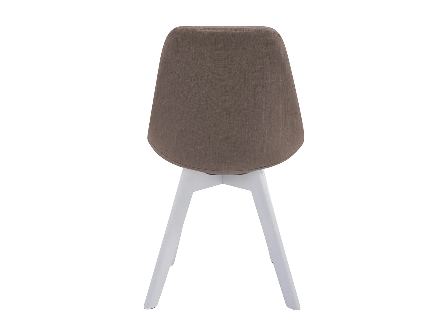 chaise salle à manger - Tissu & Blanc - Taupe - Borneo