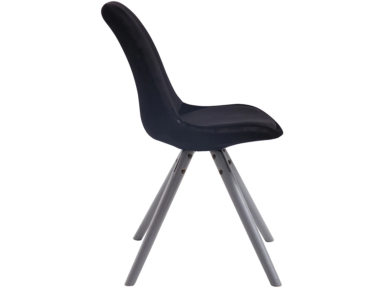 chaise salle à manger - Velours & Gris - Noir - Toulouse