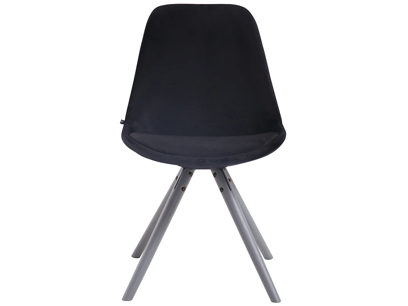 chaise salle à manger - Velours & Gris - Noir - Toulouse