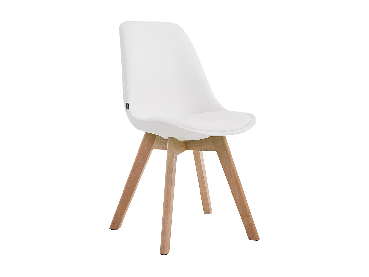 Eetkamerstoelen - Kunstleer & natura - wit - Manado