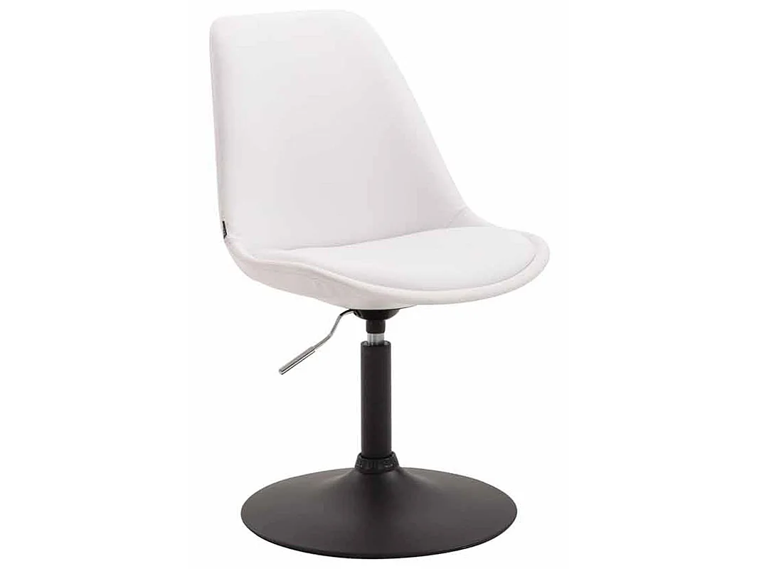 Lot de 4  chaise salle à manger - Similicuir & Noir - Blanc - Maverick