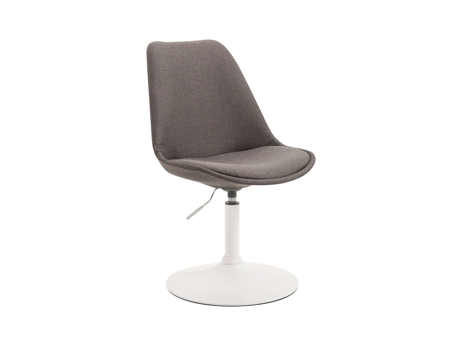 chaise salle à manger - Tissu & Blanc - Gris foncé - Maverick