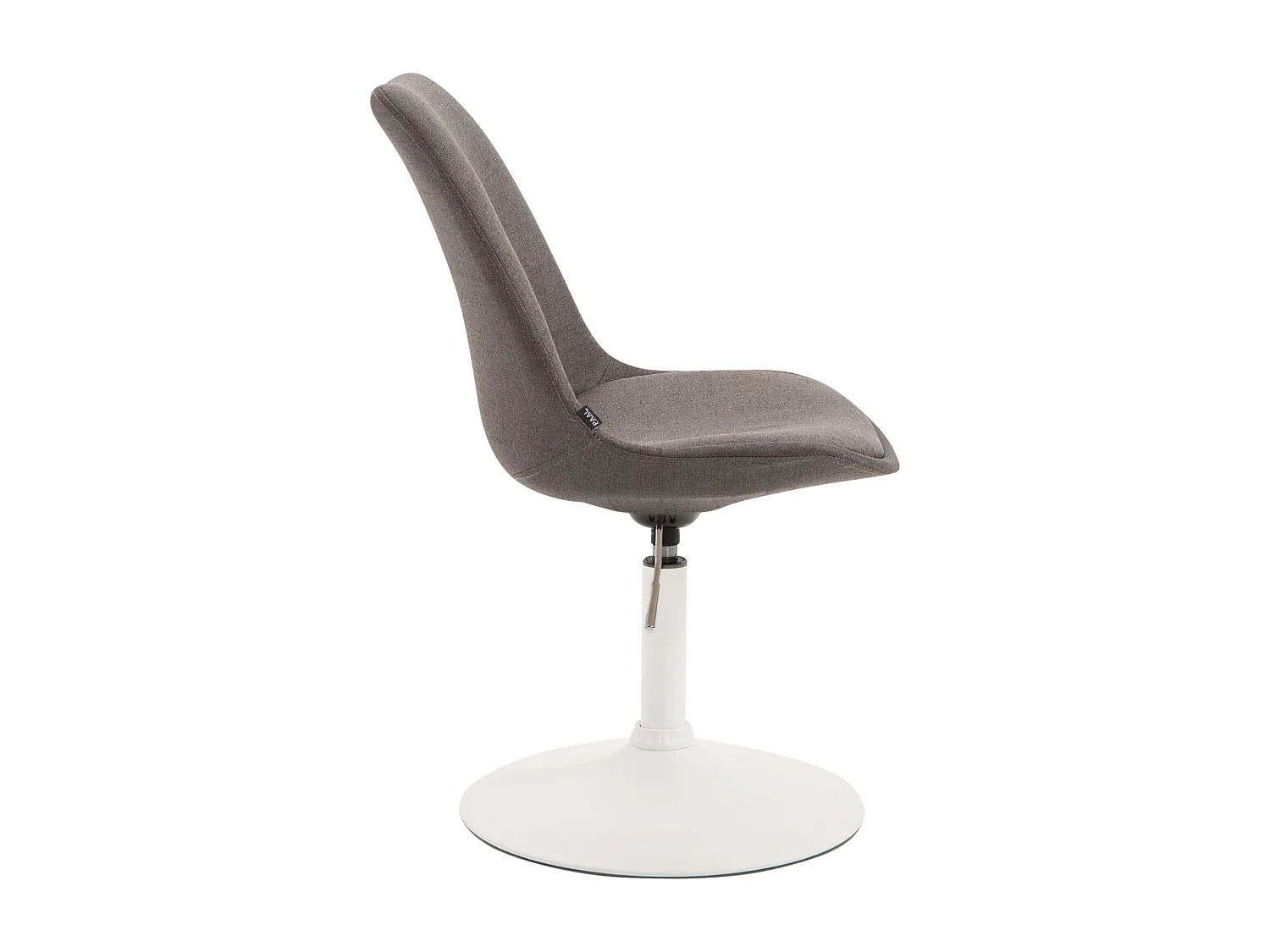 chaise salle à manger - Tissu & Blanc - Gris foncé - Maverick