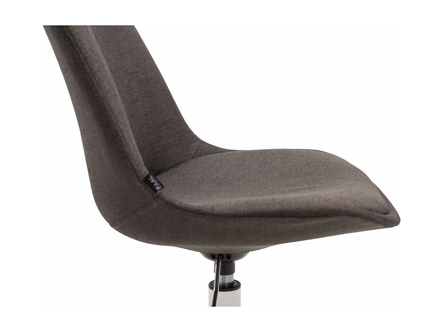 chaise salle à manger - Tissu & Blanc - Gris foncé - Maverick