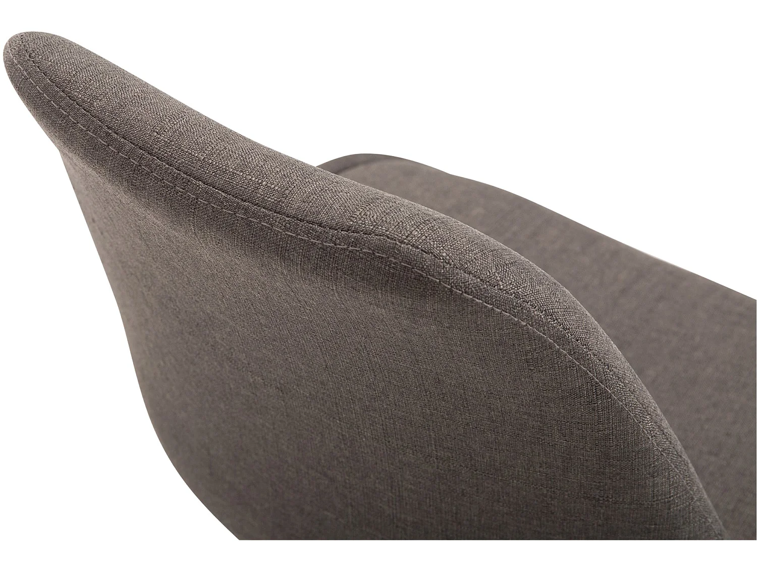 chaise salle à manger - Tissu & Blanc - Gris foncé - Maverick