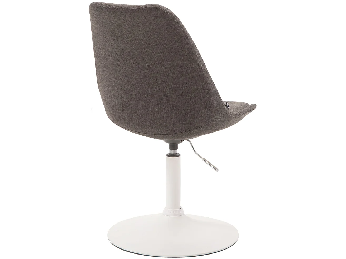 chaise salle à manger - Tissu & Blanc - Gris foncé - Maverick