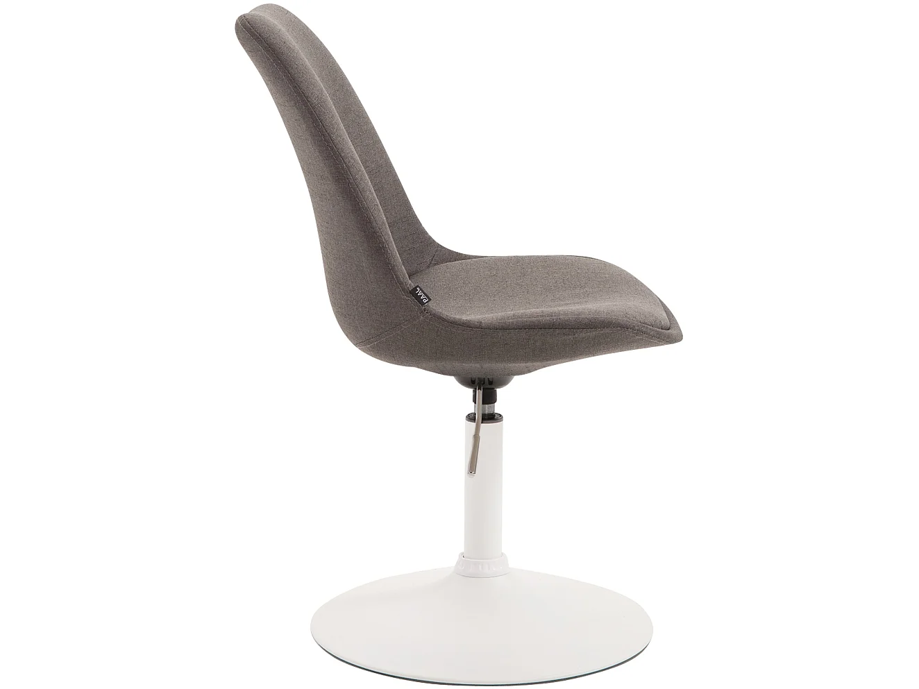 chaise salle à manger - Tissu & Blanc - Gris foncé - Maverick