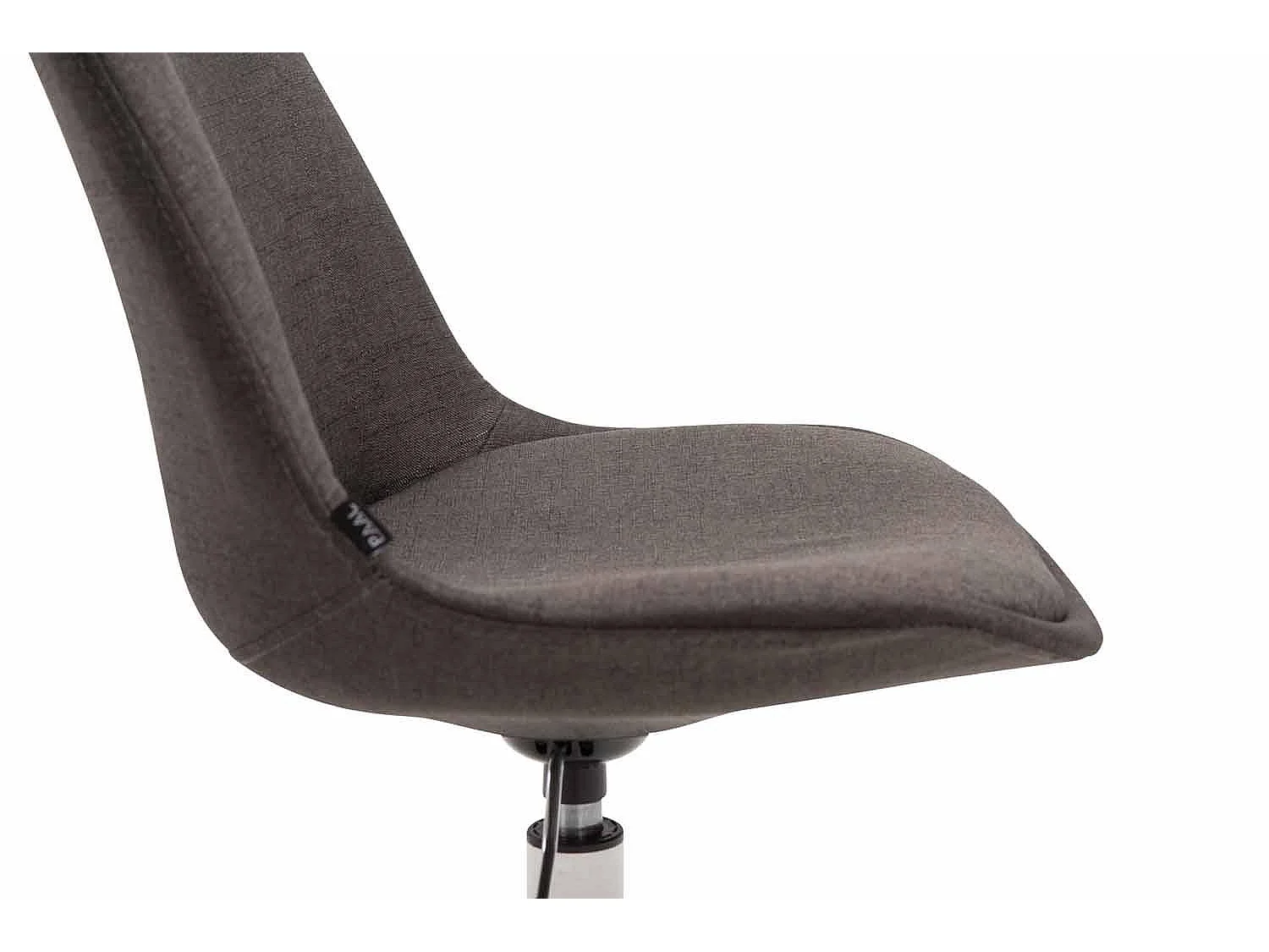 chaise salle à manger - Tissu & Blanc - Gris foncé - Maverick