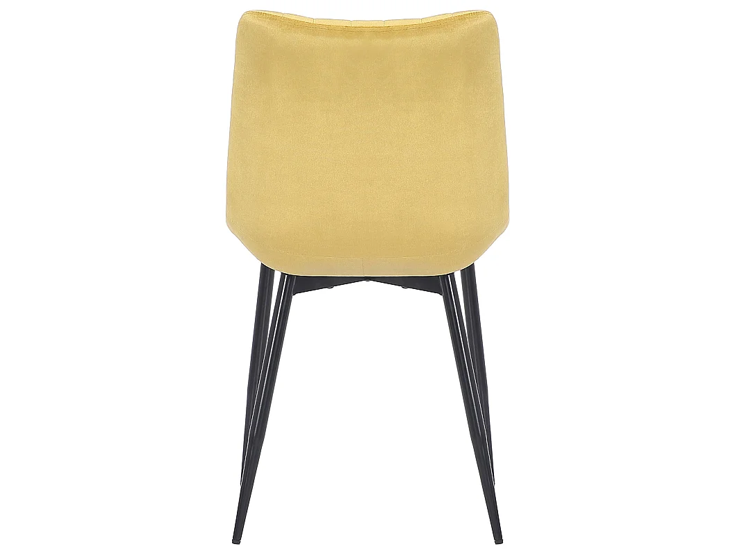 chaise salle à manger - Velours - Jaune - Rahden