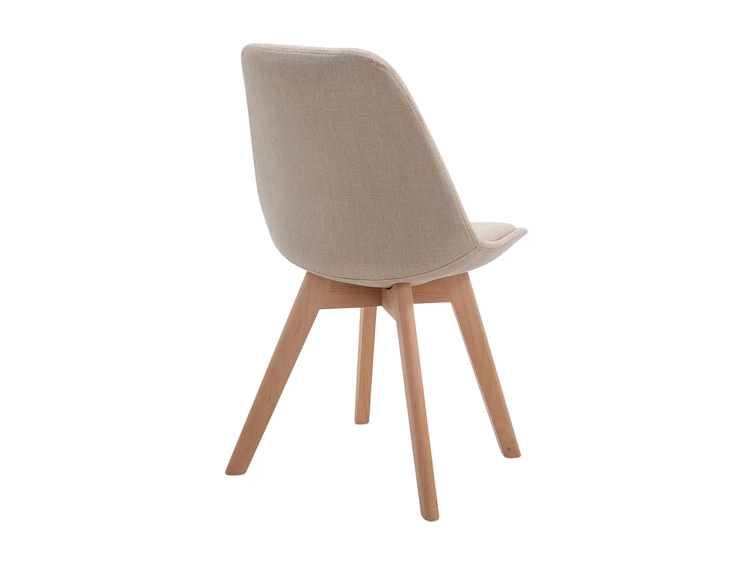Eetkamerstoelen - Stof & natura - creme - Borneo