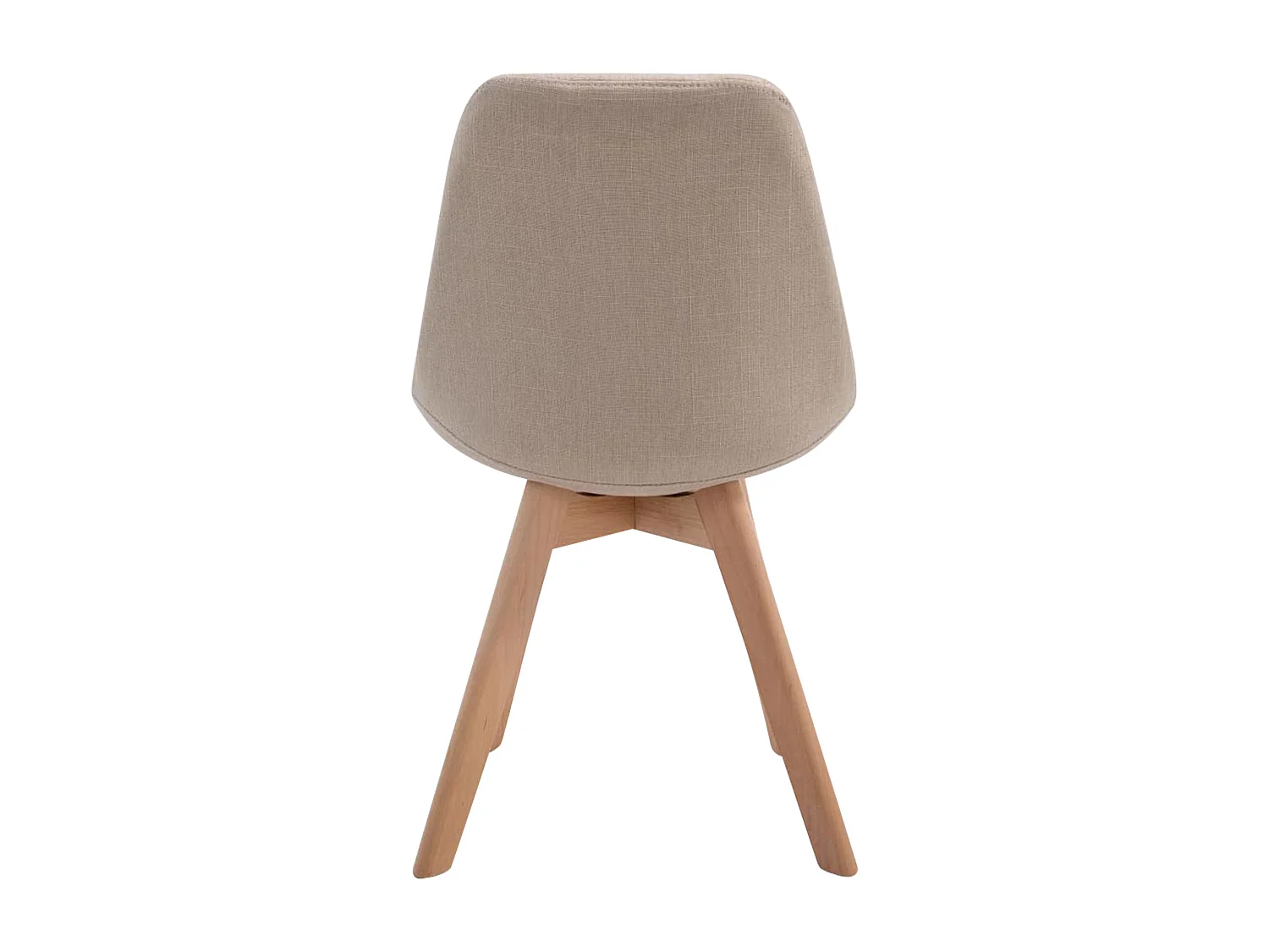 Eetkamerstoelen - Stof & natura - creme - Borneo