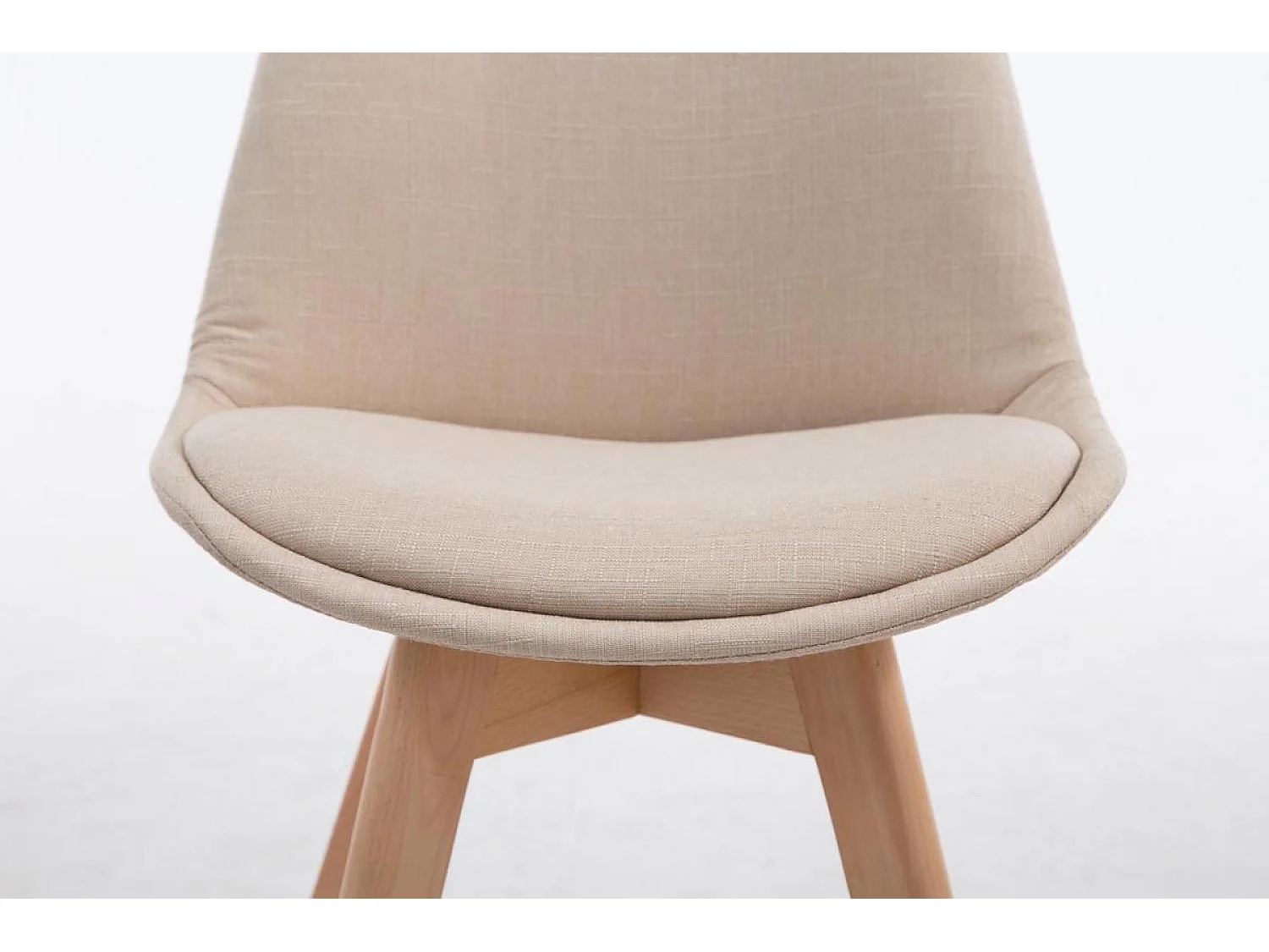 Eetkamerstoelen - Stof & natura - creme - Borneo