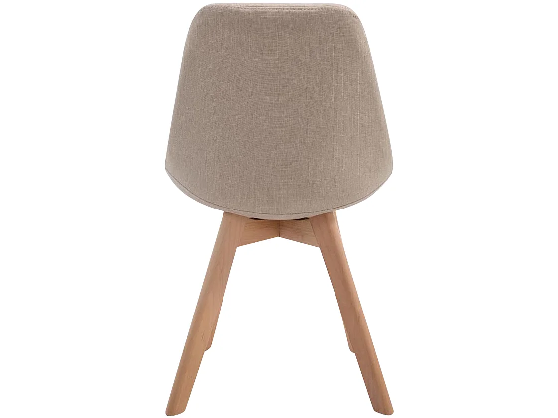 chaise salle à manger - Tissu & Nature - Crème - Borneo