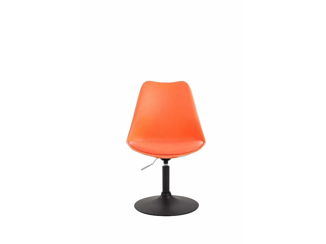 Lot de 4  chaise salle à manger - Plastique & Noir - Orange - Maverick