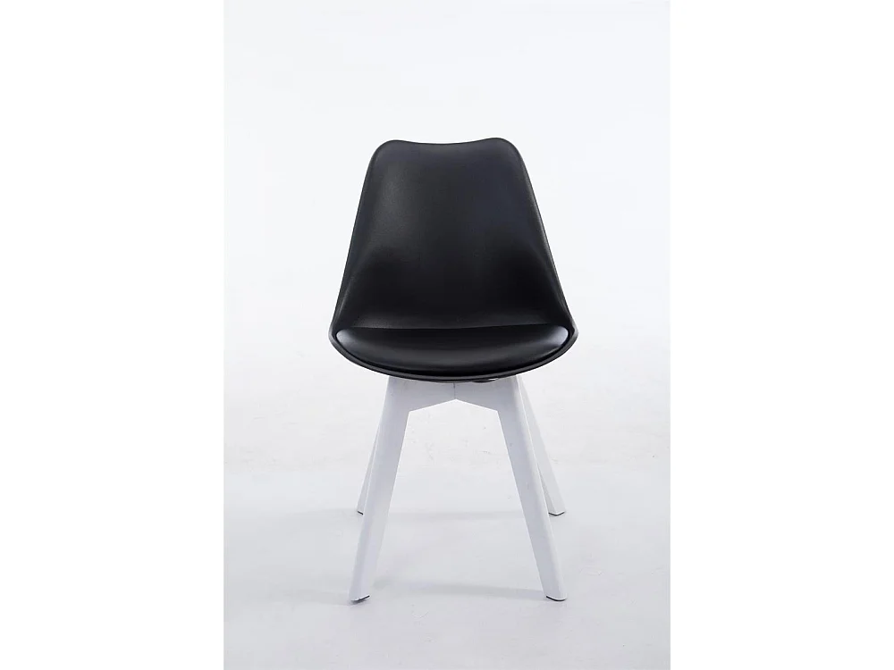 Eetkamerstoelen - Kunstleer & wit - zwart - Borneo V2