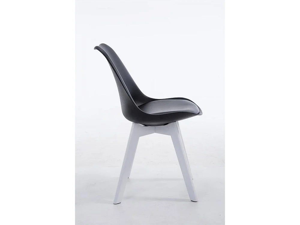 Eetkamerstoelen - Kunstleer & wit - zwart - Borneo V2