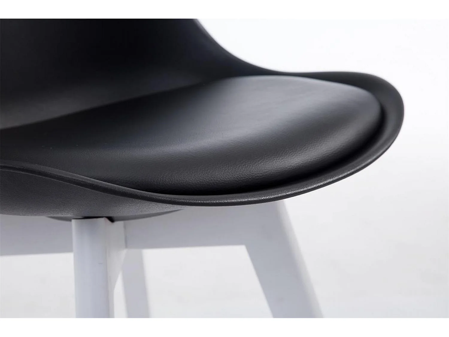 Eetkamerstoelen - Kunstleer & wit - zwart - Borneo V2