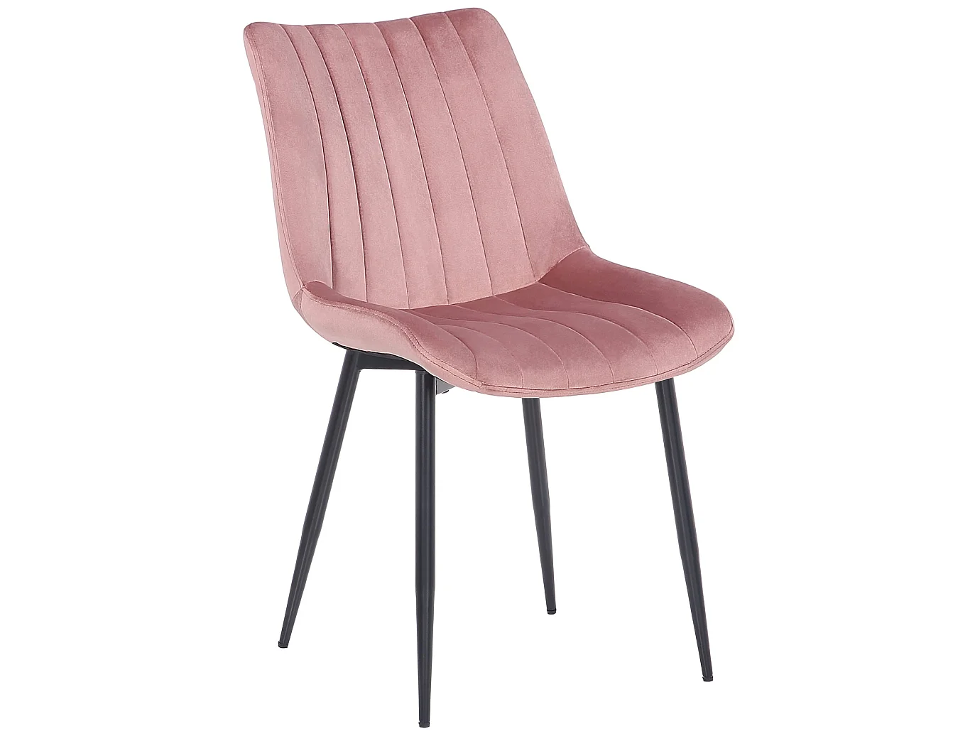 Esszimmerstuhl - Samt - pink - Rahden