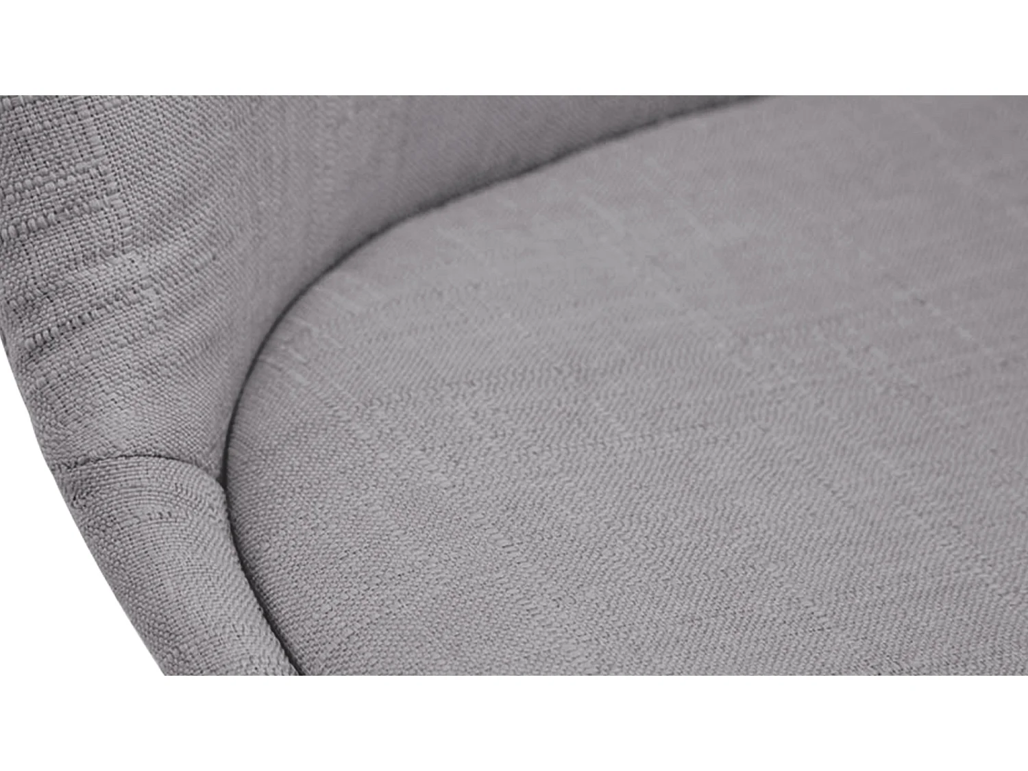 chaise salle à manger - Tissu & Blanc - Gris - Borneo