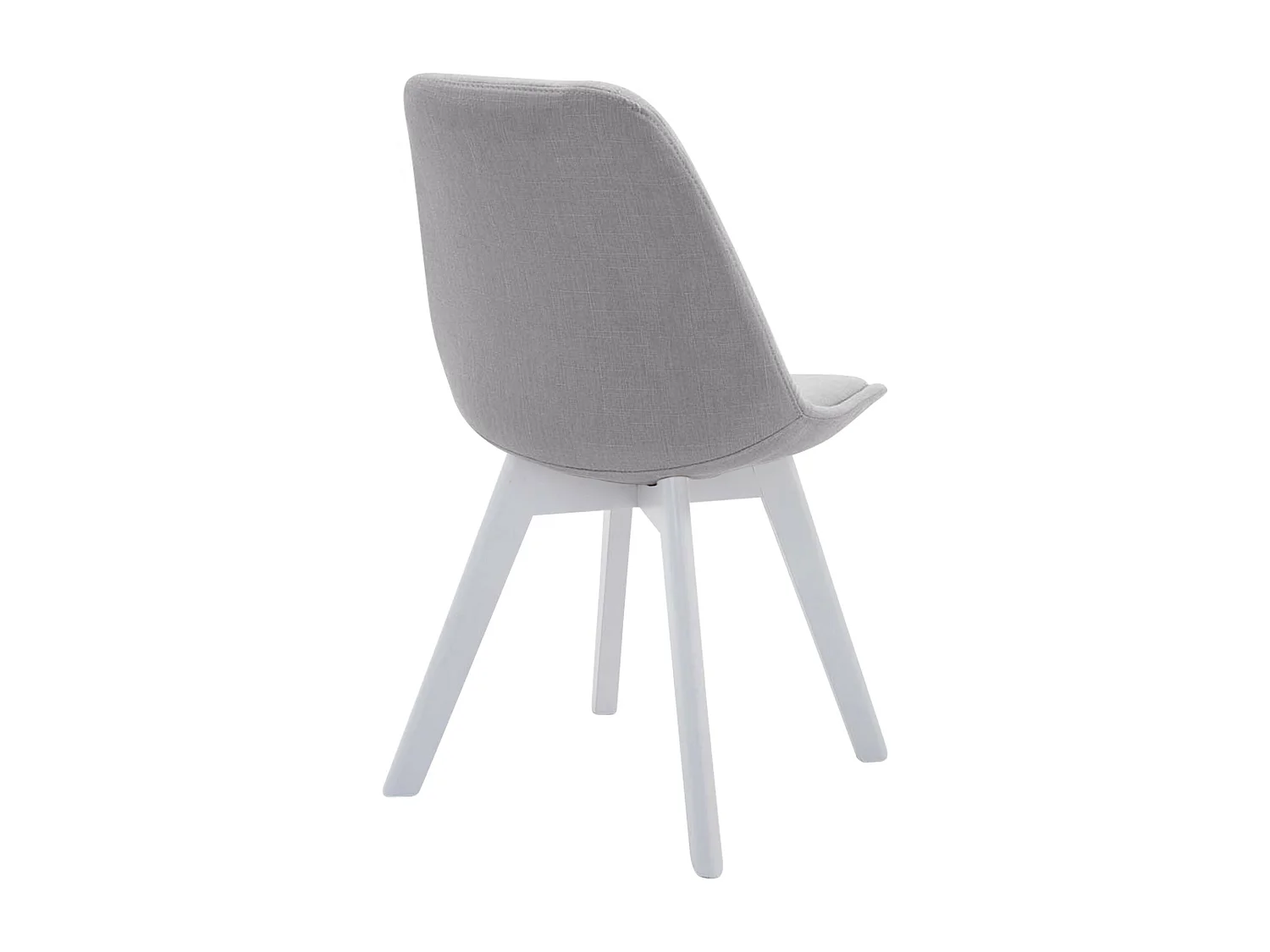 chaise salle à manger - Tissu & Blanc - Gris - Borneo
