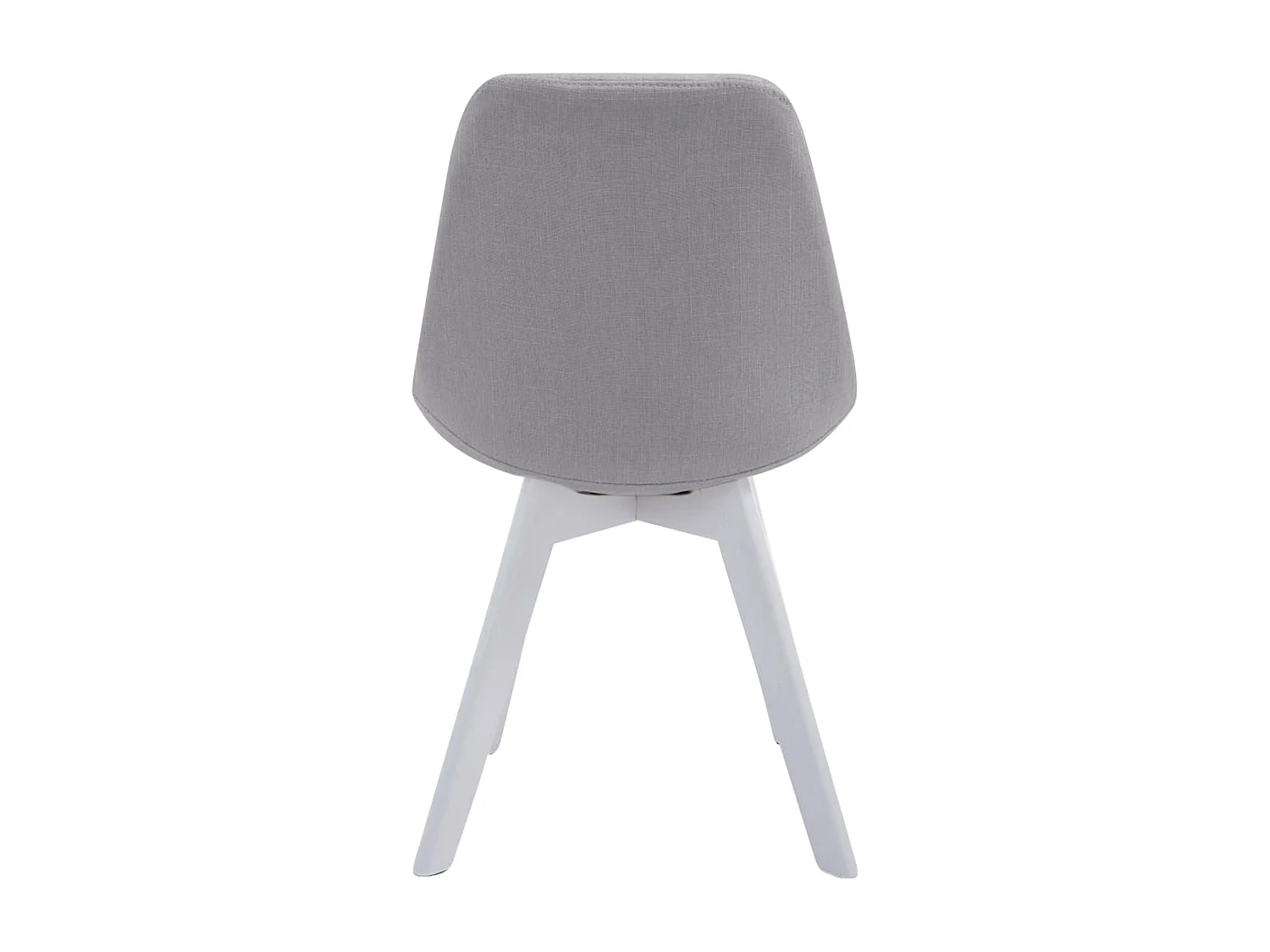 chaise salle à manger - Tissu & Blanc - Gris - Borneo