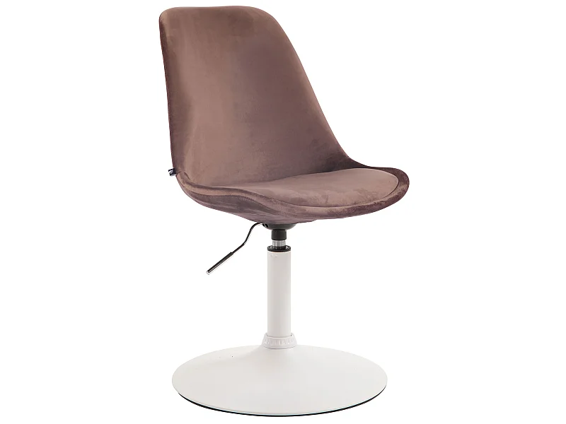 chaise salle à manger - Velours & Blanc - Marron - Maverick