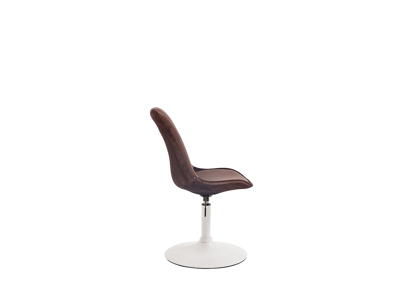 chaise salle à manger - Velours & Blanc - Marron - Maverick