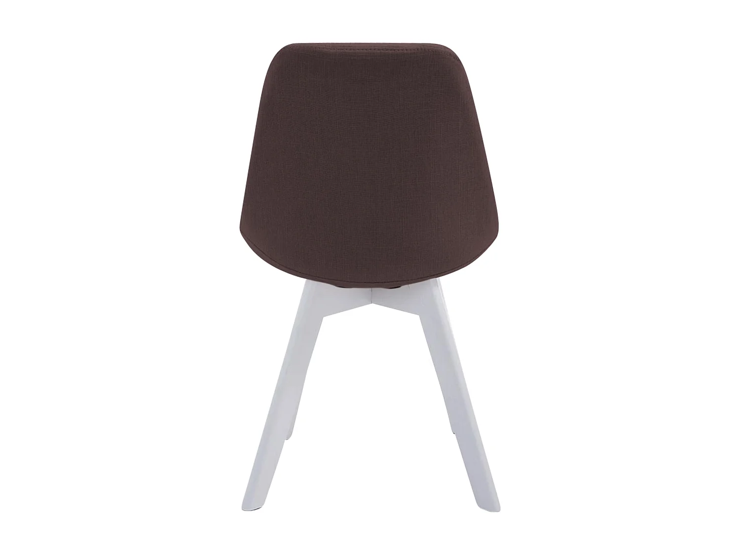 chaise salle à manger - Tissu & Blanc - Marron - Borneo