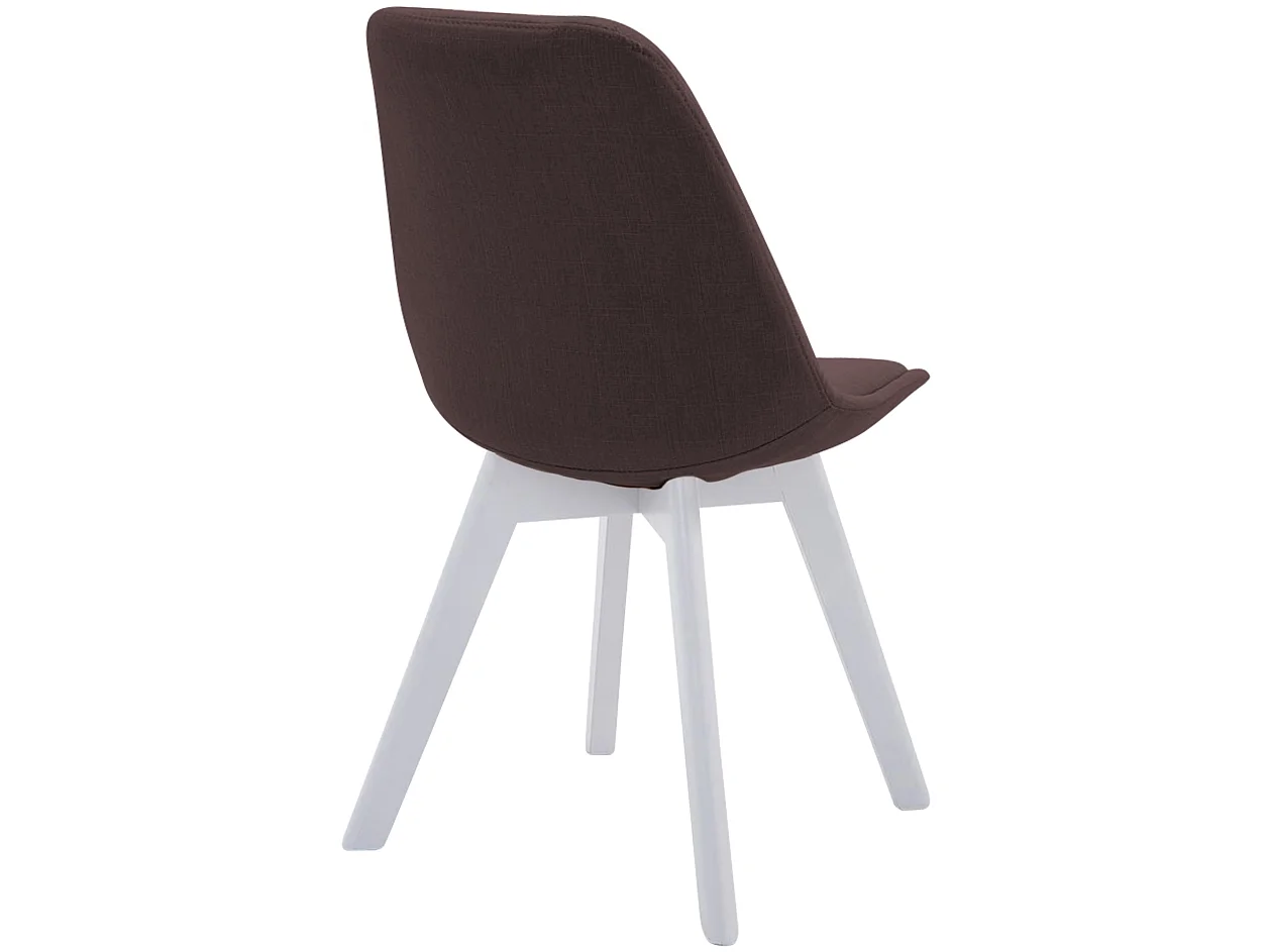 Eetkamerstoelen - Stof & wit - bruin - Borneo