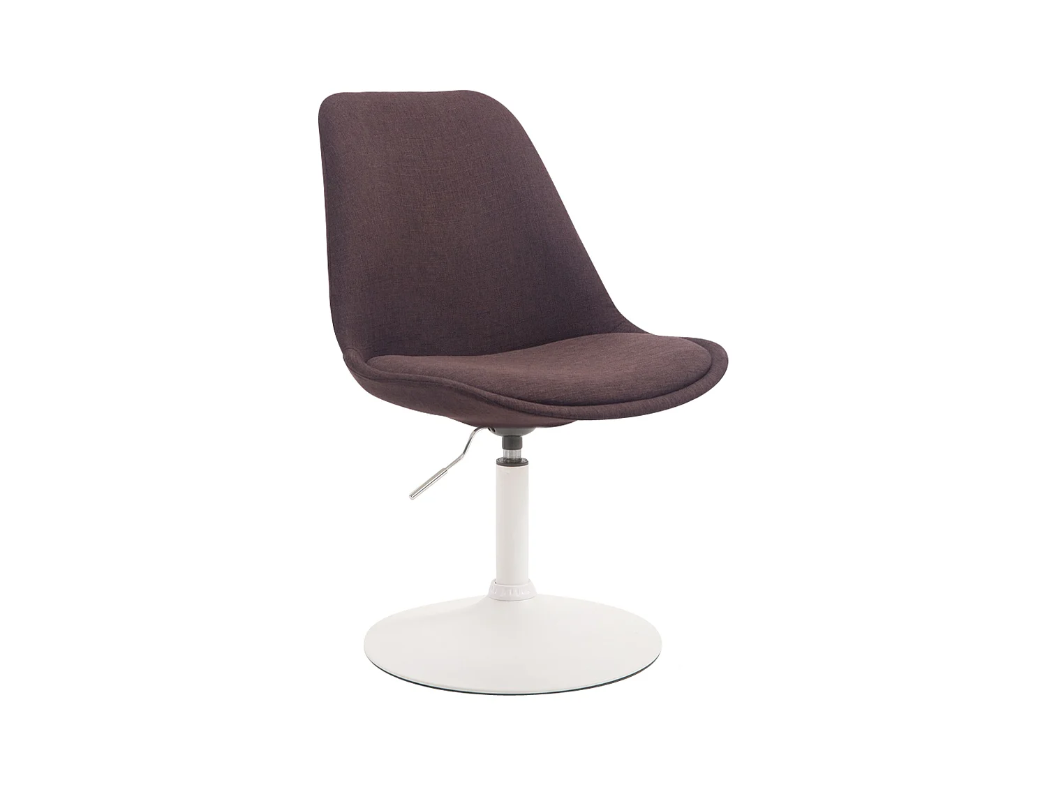 chaise salle à manger - Tissu & Blanc - Marron - Maverick