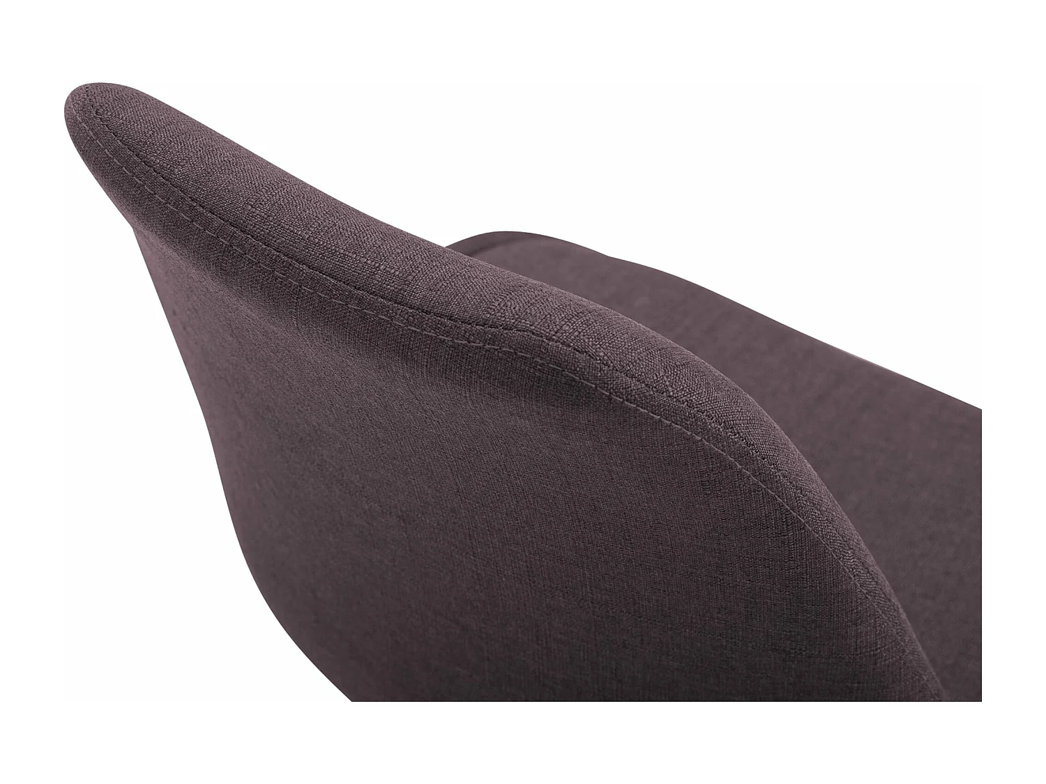 chaise salle à manger - Tissu & Blanc - Marron - Maverick