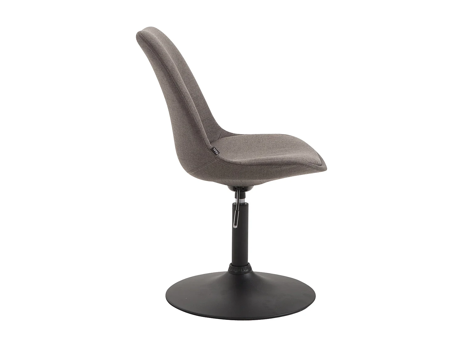 chaise salle à manger - Tissu & Noir - Gris foncé - Maverick