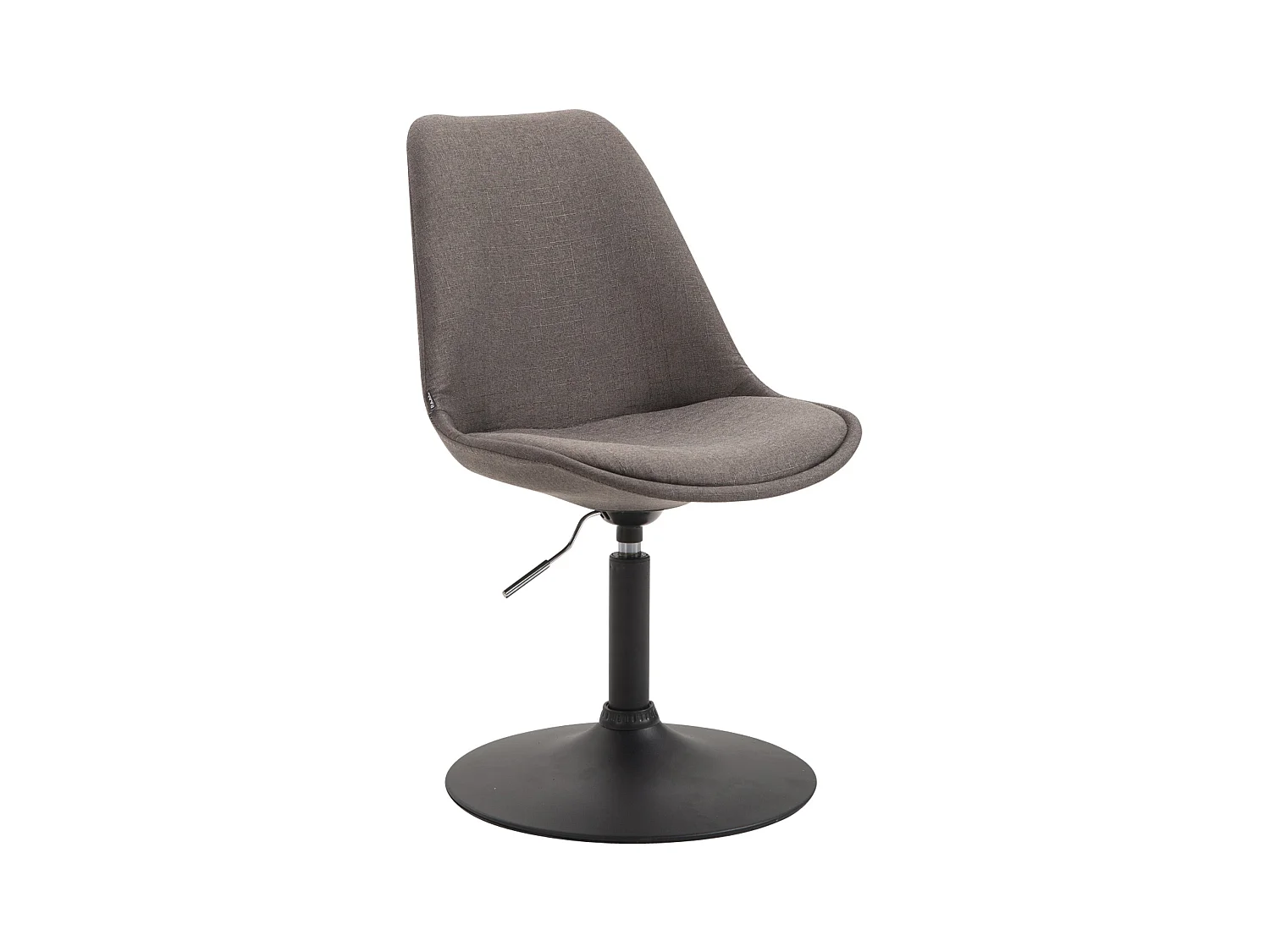 chaise salle à manger - Tissu & Noir - Gris foncé - Maverick