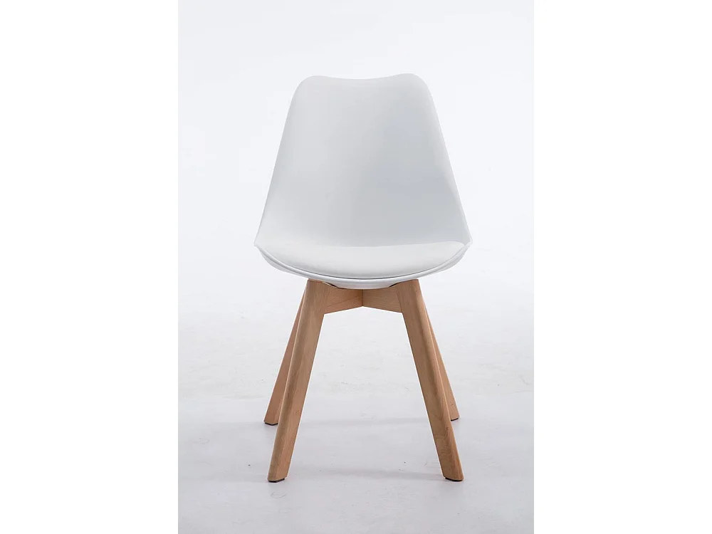 Eetkamerstoelen - Kunstleer & natura - wit - Borneo V2